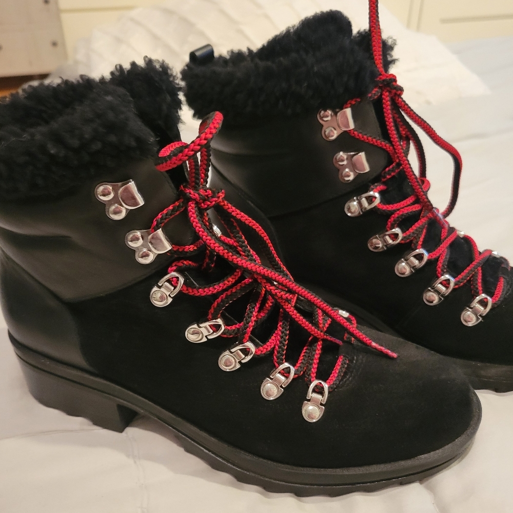 Marc Fisher LTD Suede and Sherling Boots - Picture 3 of 7